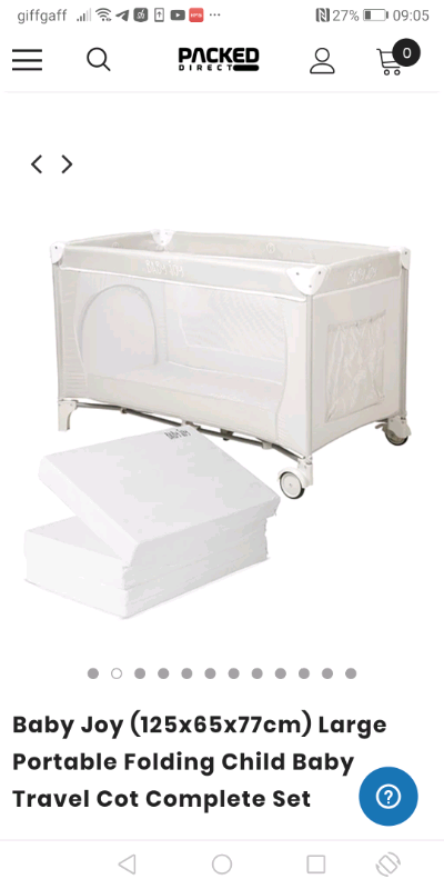 baby joy travel cot mattress